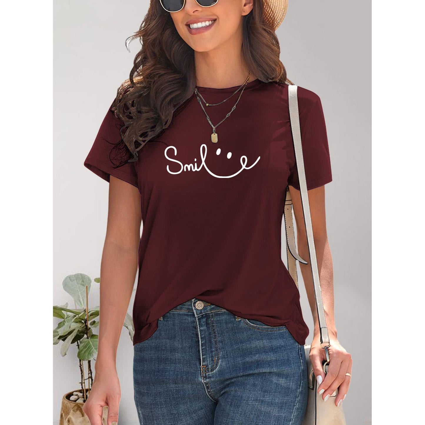 SMILE Short Sleeve T-Shirt - TiffanyzKlozet