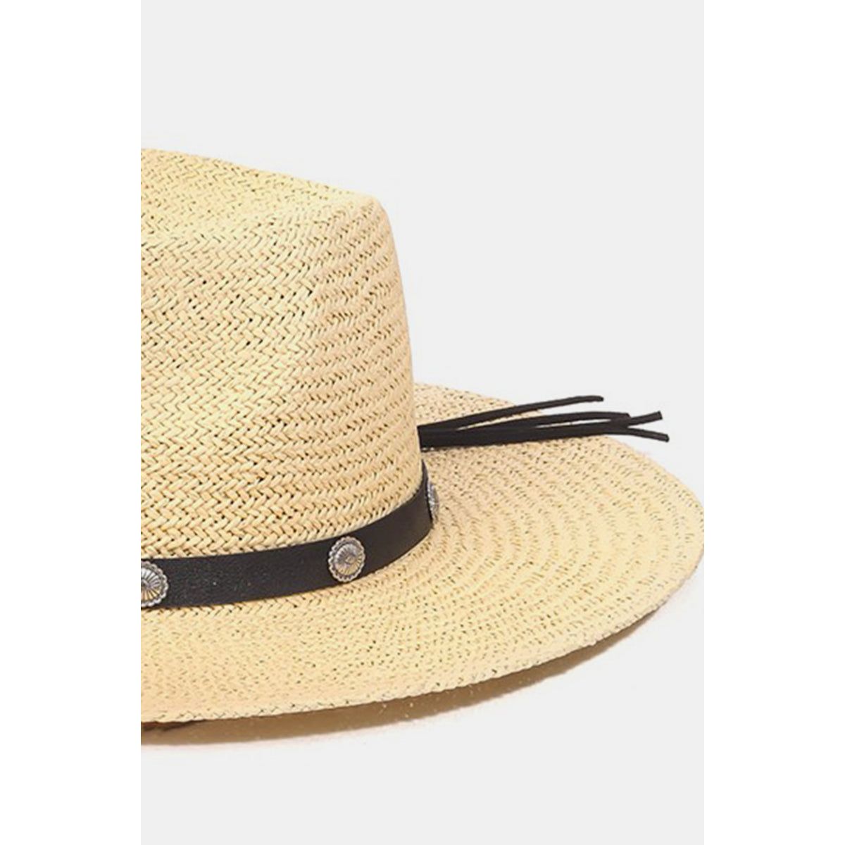 Fame Belt Strap Straw Hat - TiffanyzKlozet