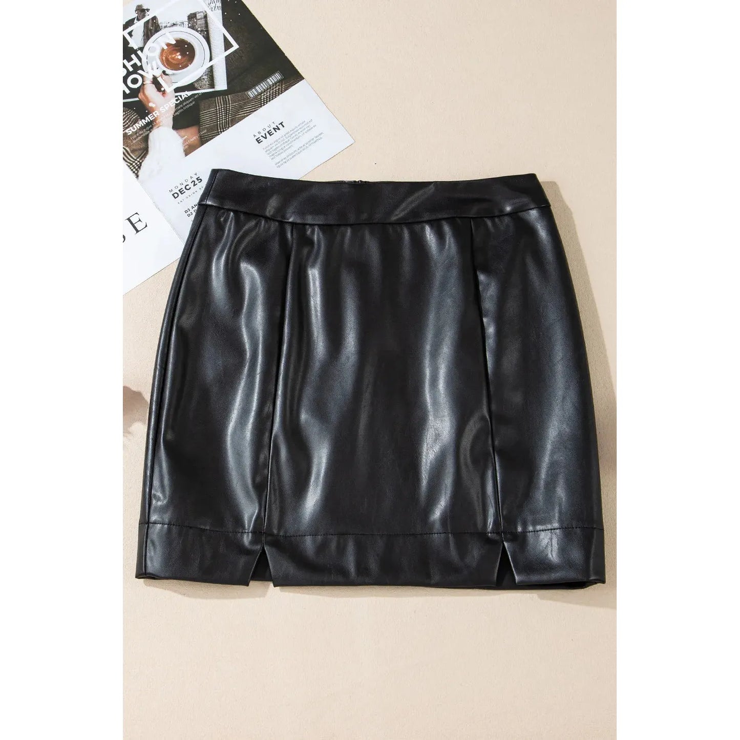 PU Leather Mini Skirt