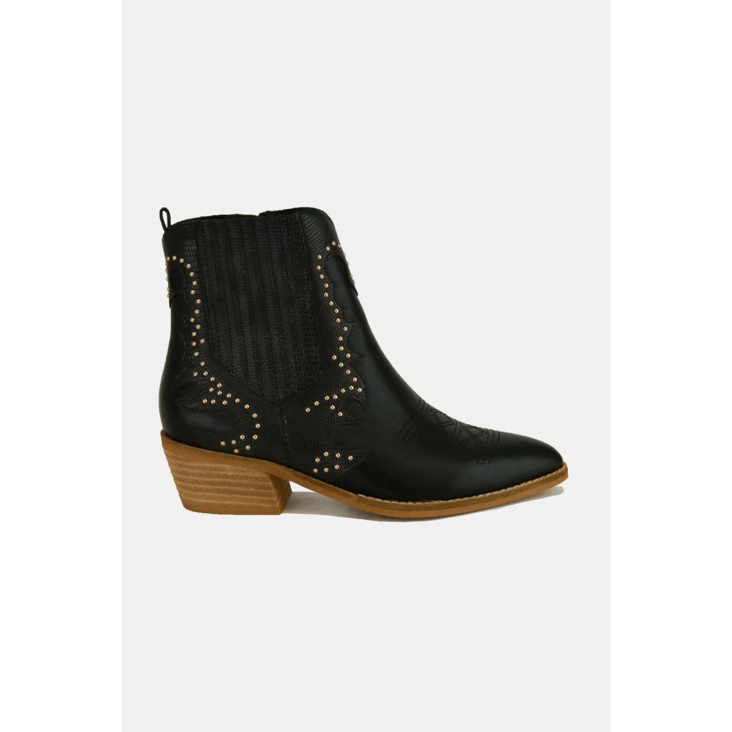 Beast Fashion Studded Detail Point Toe Boots