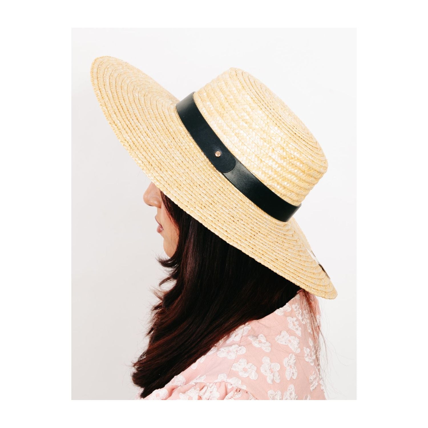 Fame Flat Brim Straw Weave Hat - TiffanyzKlozet