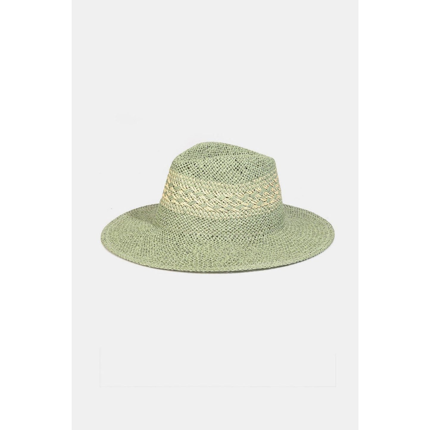 Fame Contrast Wide Brim Straw Hat - TiffanyzKlozet