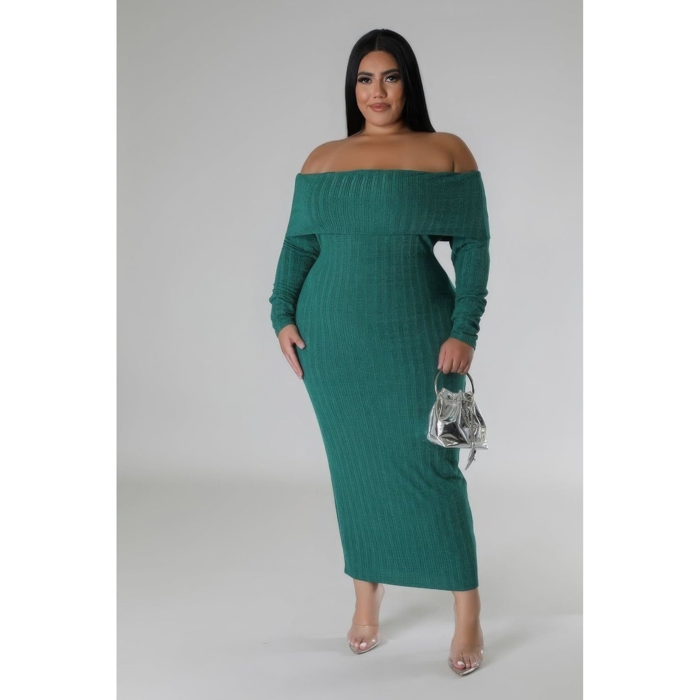 Off Shoulders Stretch Dress