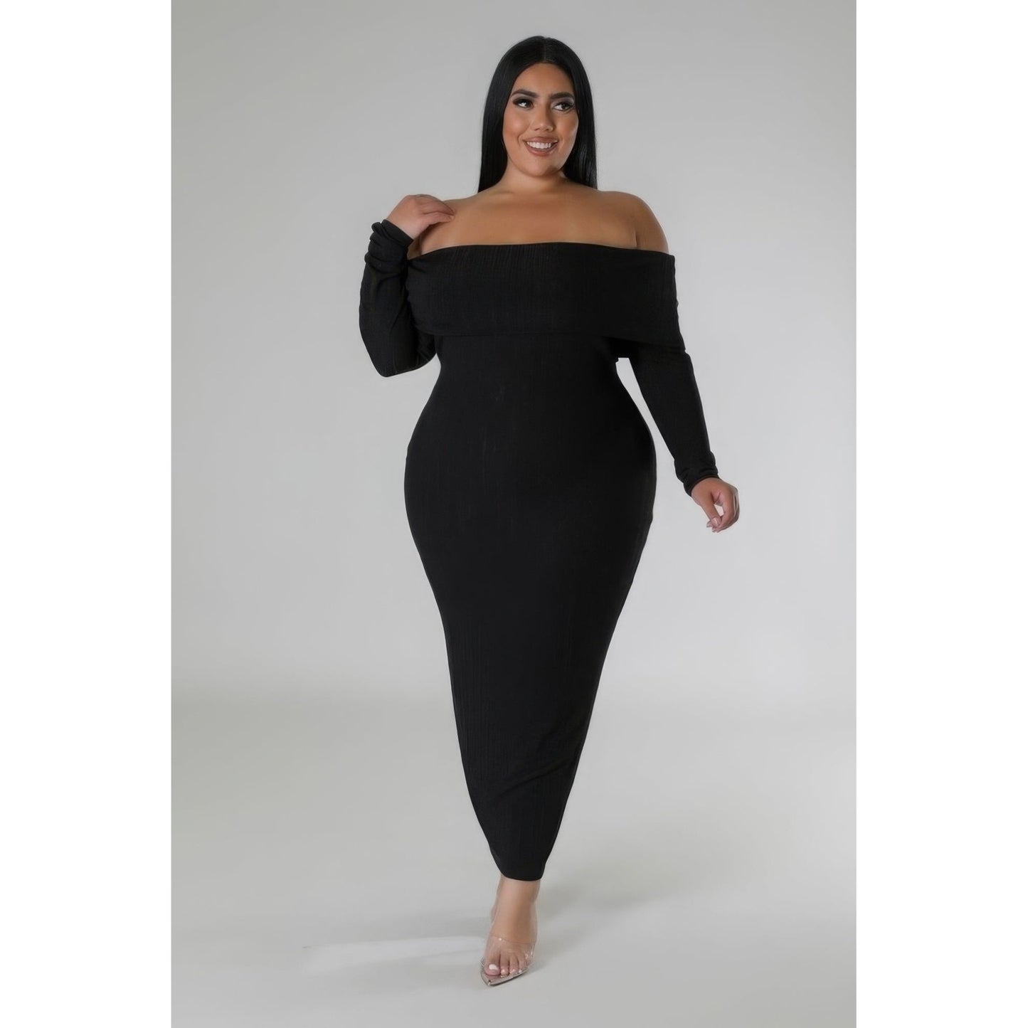 Off Shoulders Stretch Dress