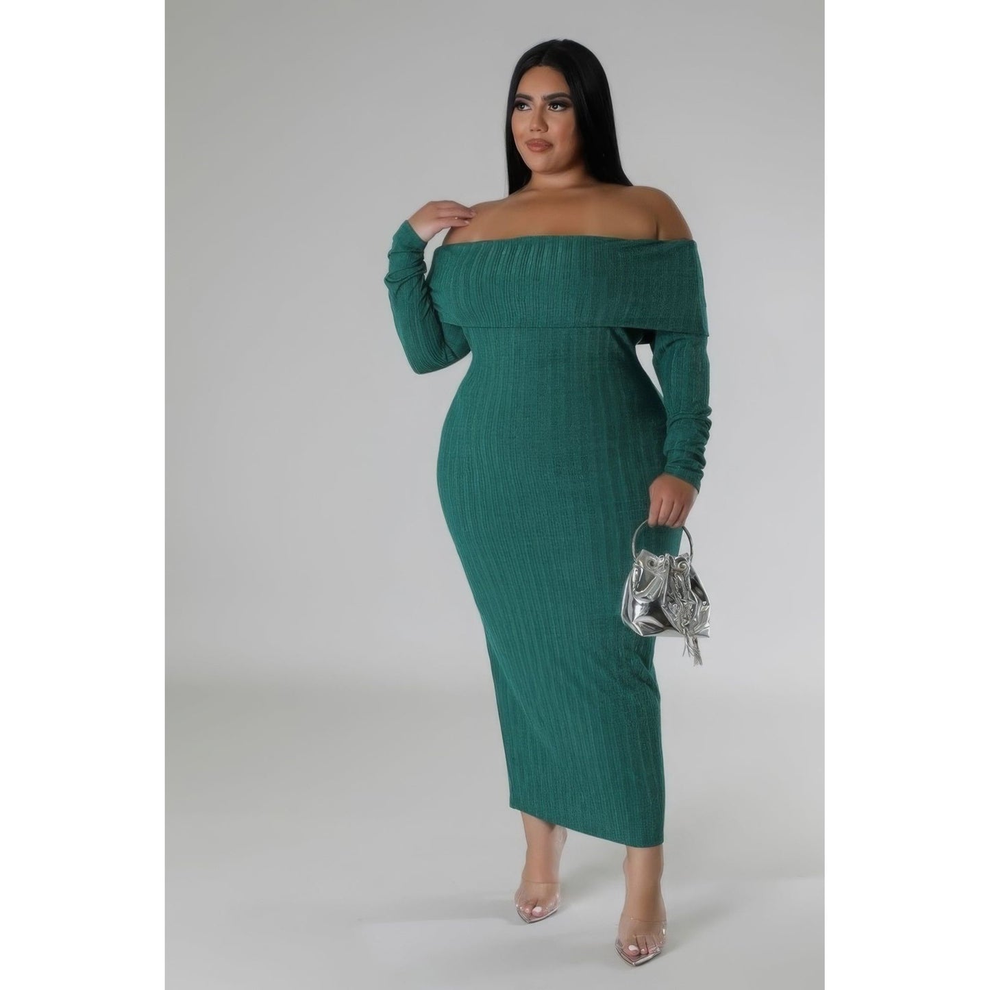 Off Shoulders Stretch Dress