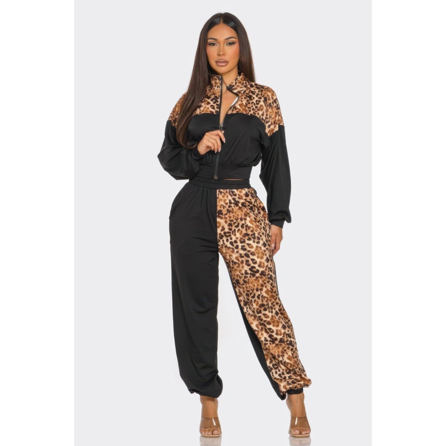 Animal Print Jogger  Set