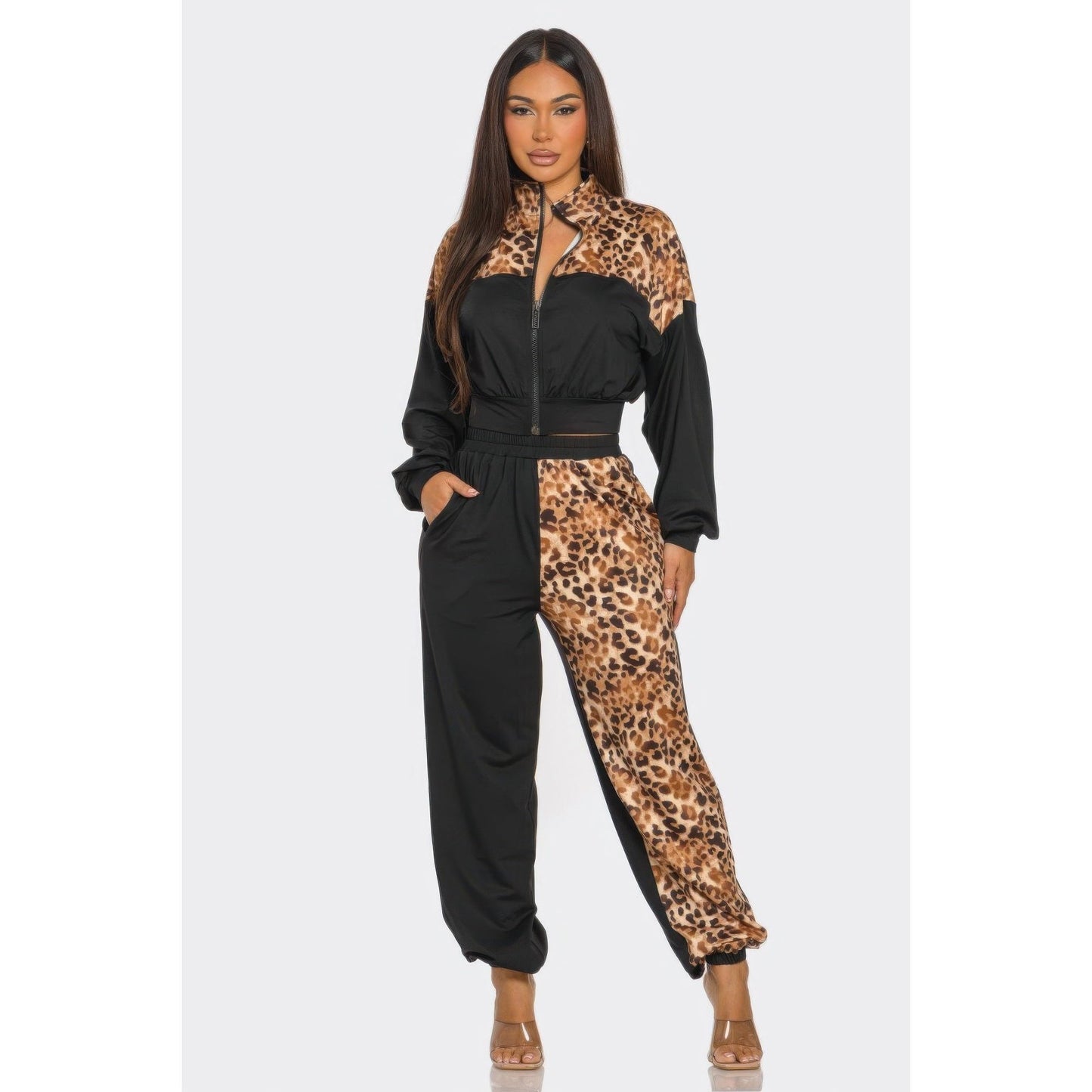 Animal Print Jogger  Set