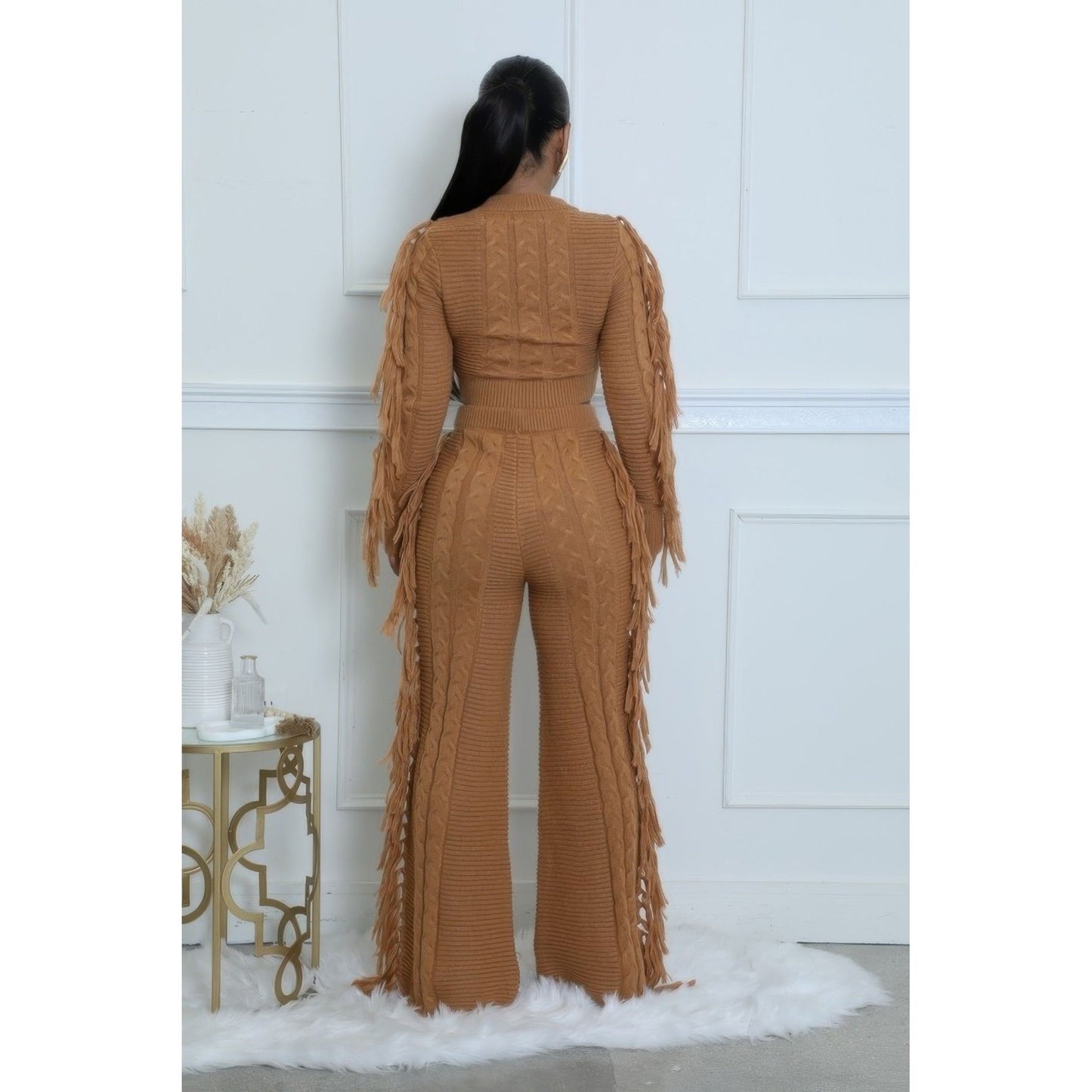 Knitted Stretch Pant Set