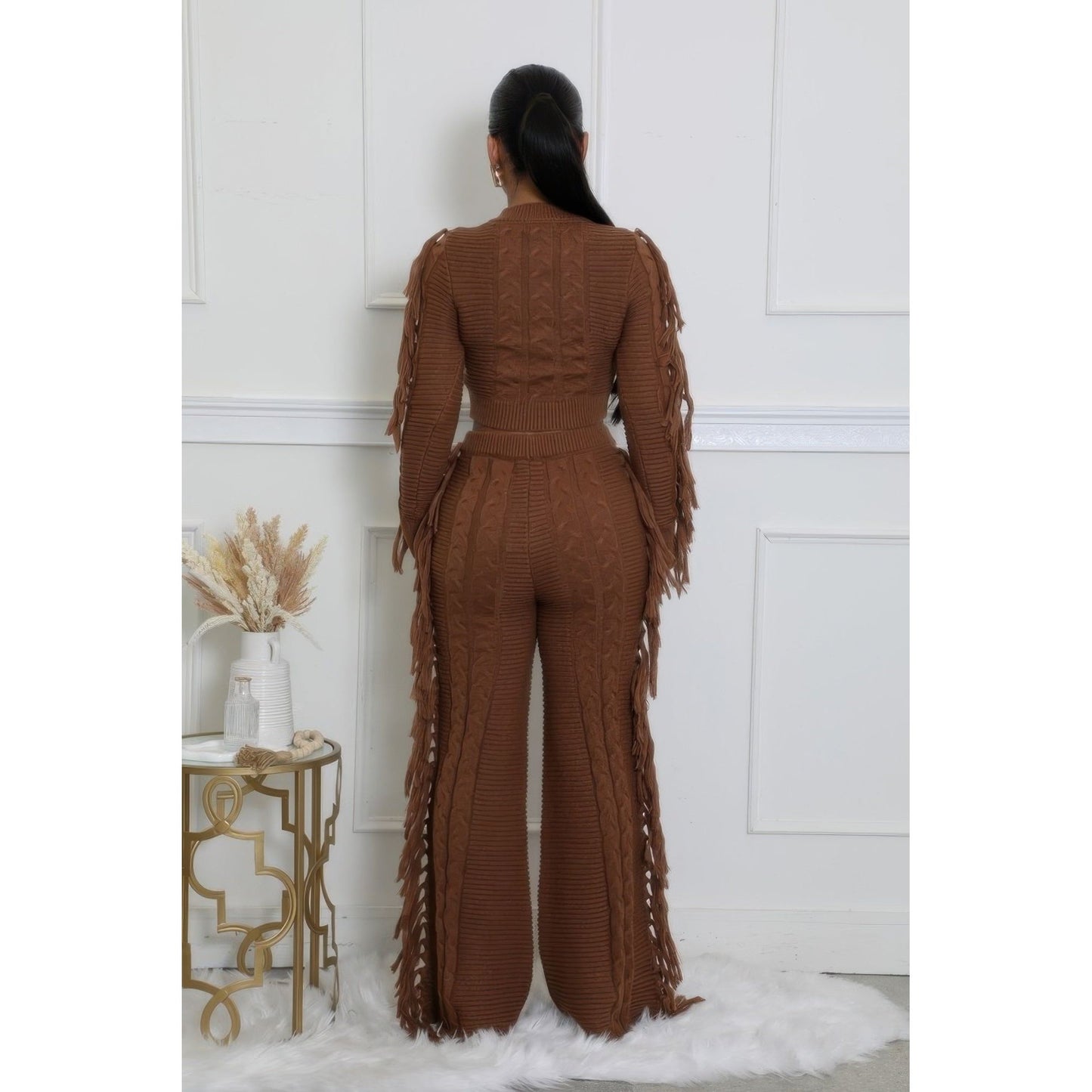 Knitted Stretch Pant Set