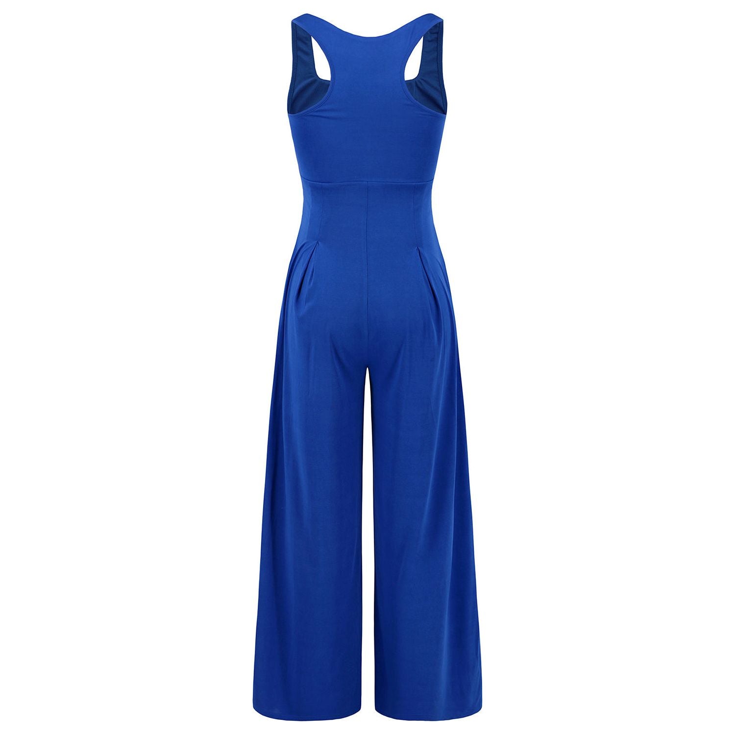 Square Neck Wide Strap Jumpsuit - TiffanyzKlozet