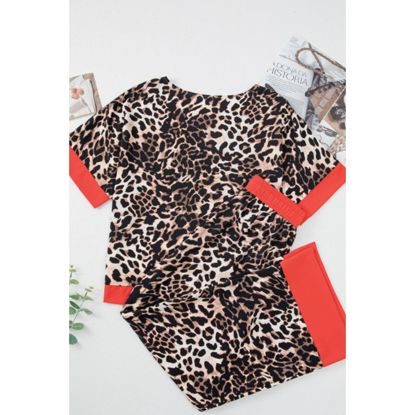 Leopard Pants Lounge Set