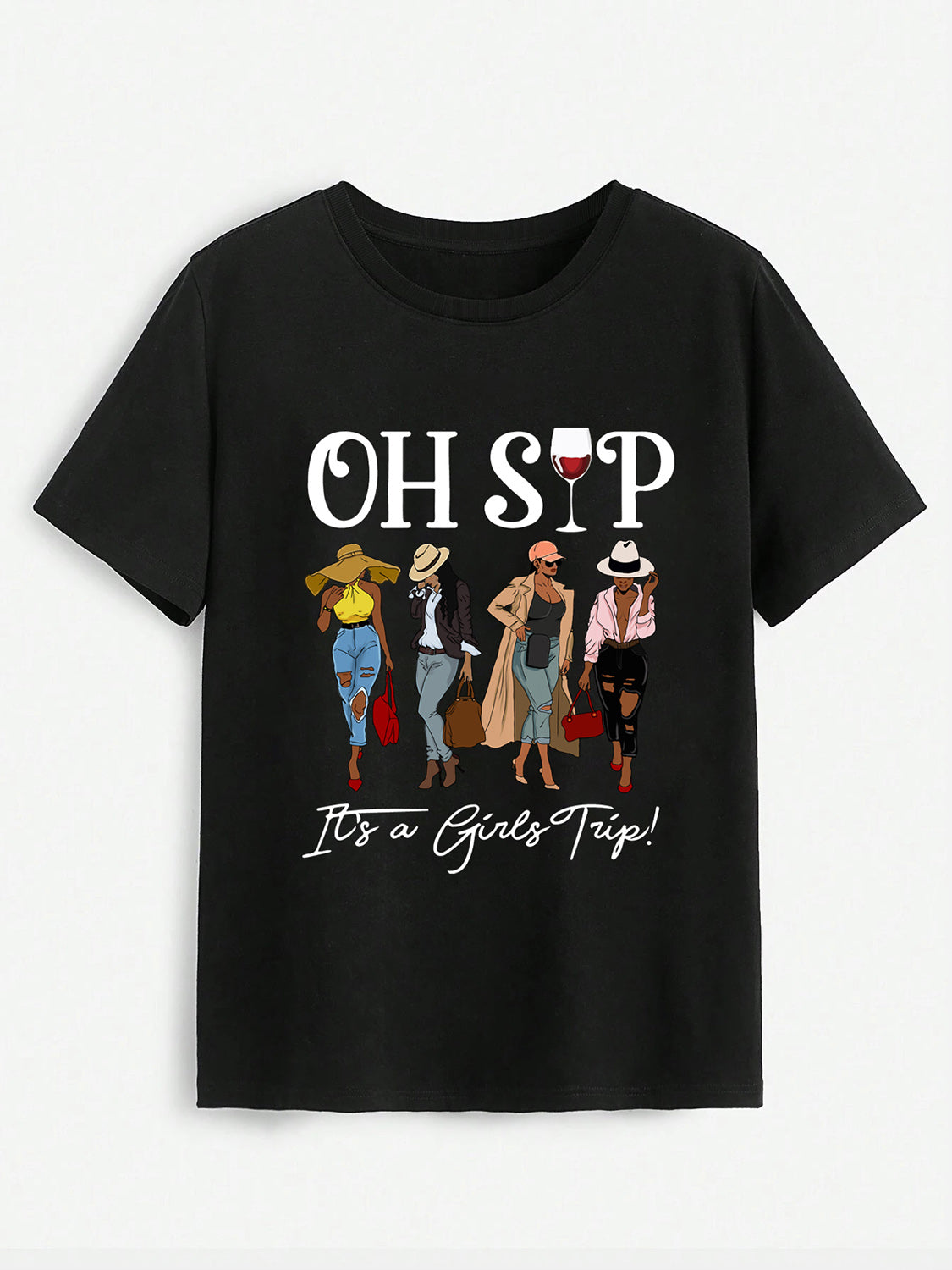 Oh Sip, It's A Girl's Trip T-Shirt - TiffanyzKlozet