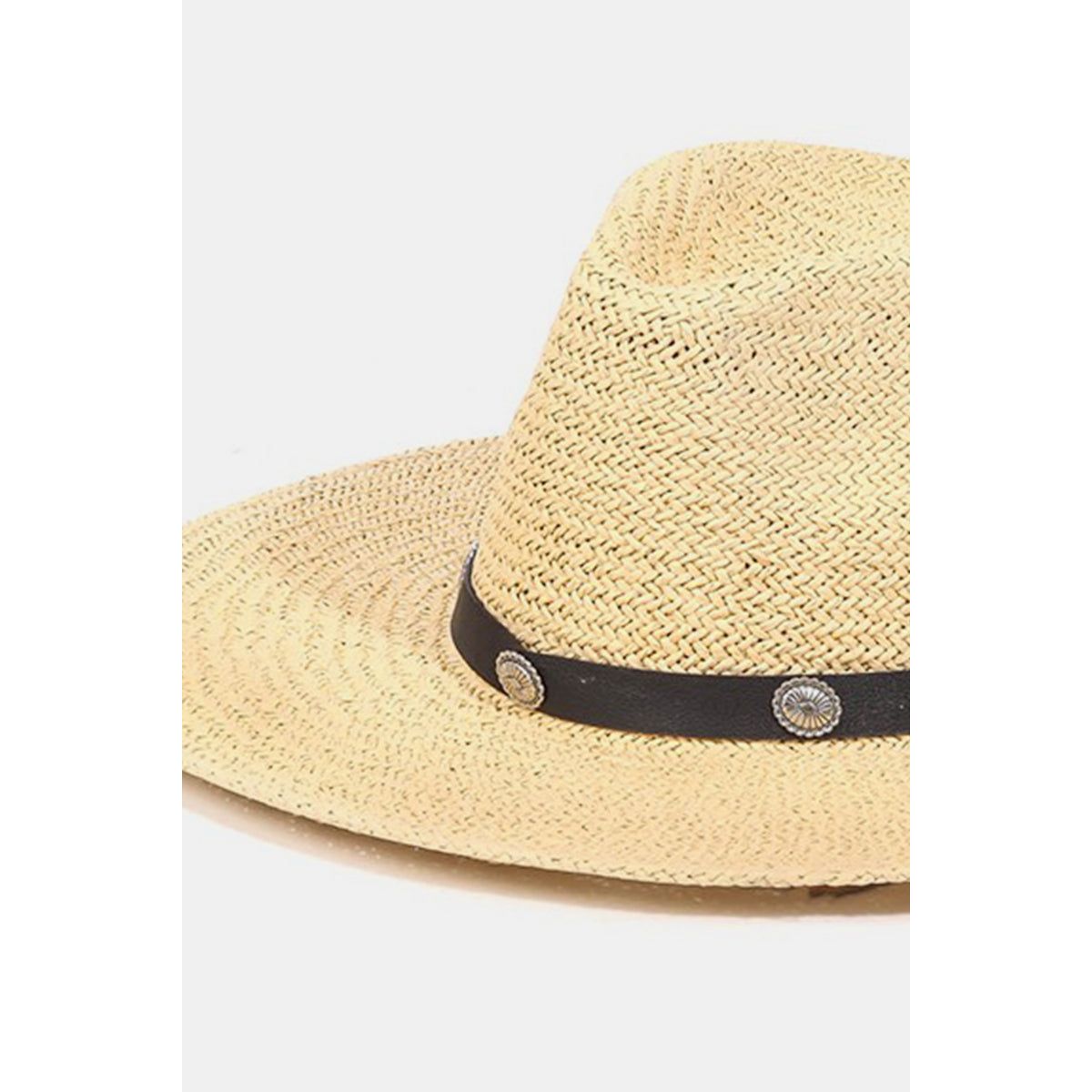 Fame Belt Strap Straw Hat - TiffanyzKlozet