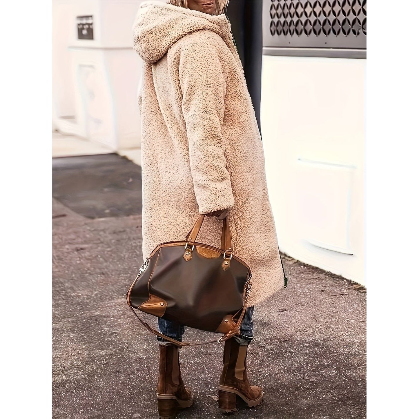 Cozy Vibes Sherpa Hooded Coat