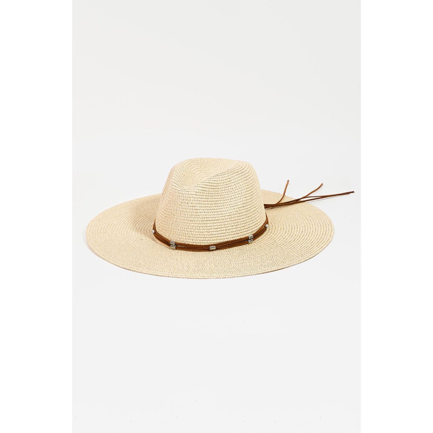 Fame Rope Strap Wide Brim Weave Hat - TiffanyzKlozet