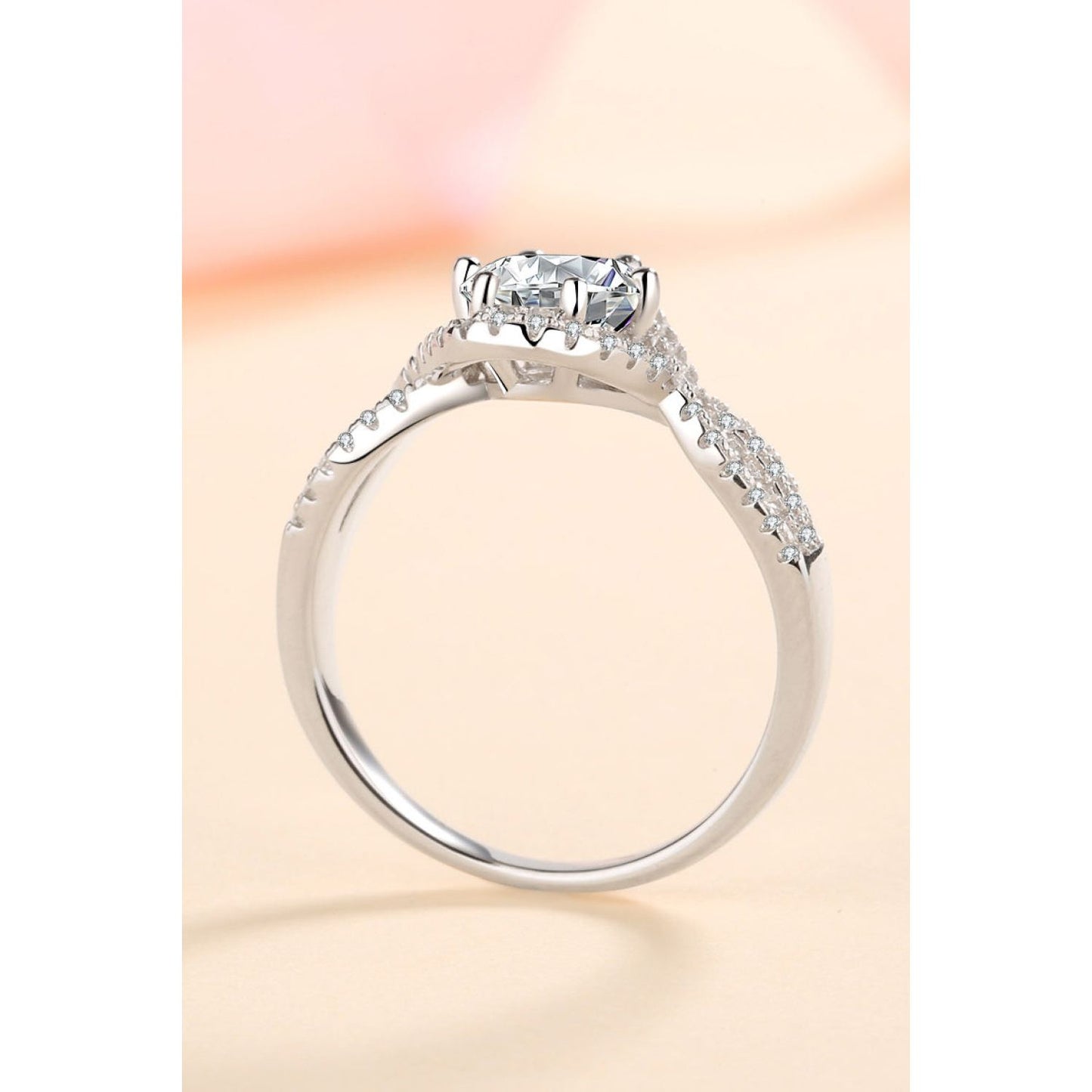 Feel The Joy 925 Sterling Silver Moissanite Ring - TiffanyzKlozet