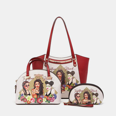 Nicole Lee USA TOGETHER WE STAND 3-Piece Handbag Set - TiffanyzKlozet