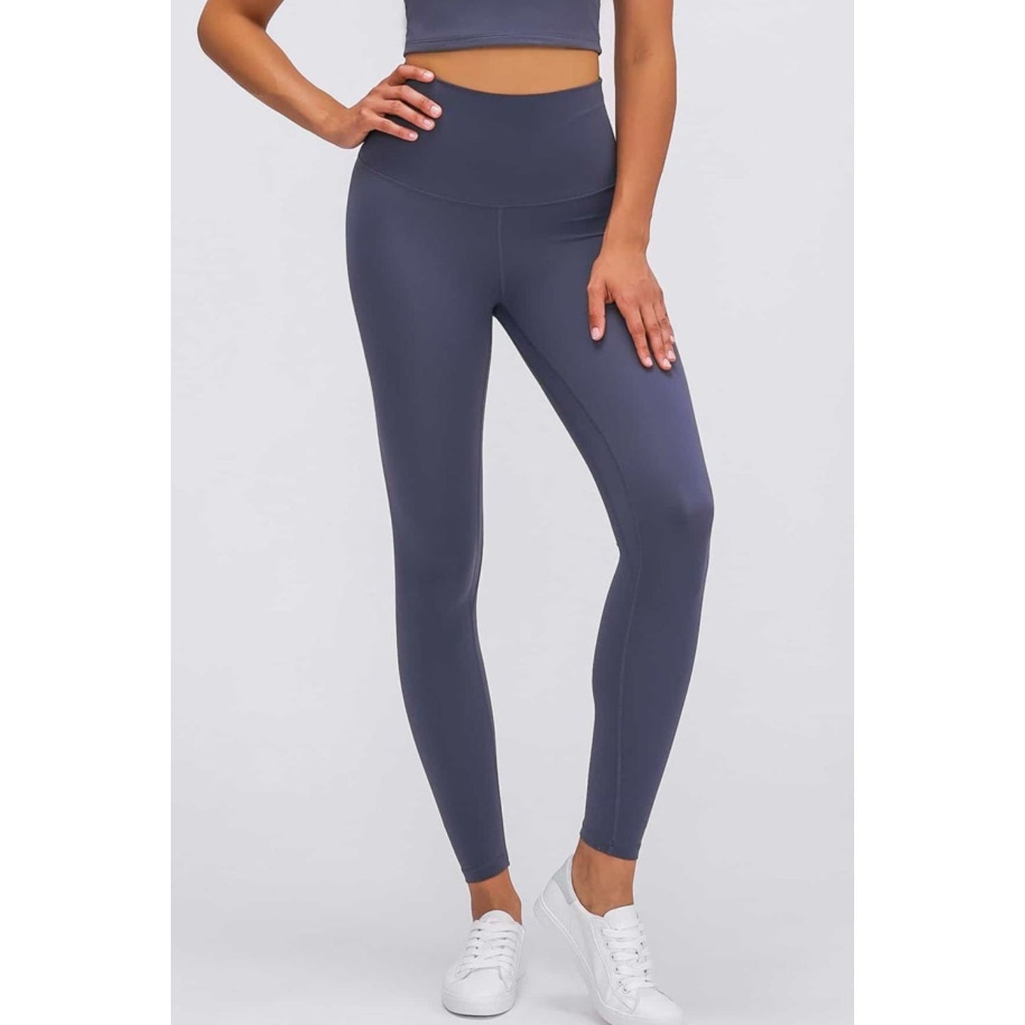 Feel Like Skin Elastic Waistband Yoga Leggings - TiffanyzKlozet