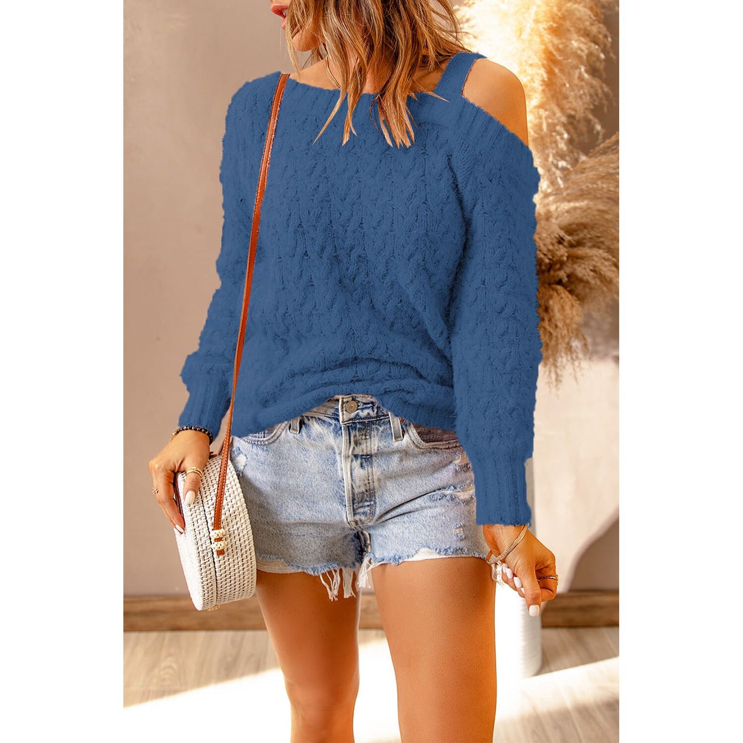 Cable-Knit Eyelash Sweater - TiffanyzKlozet