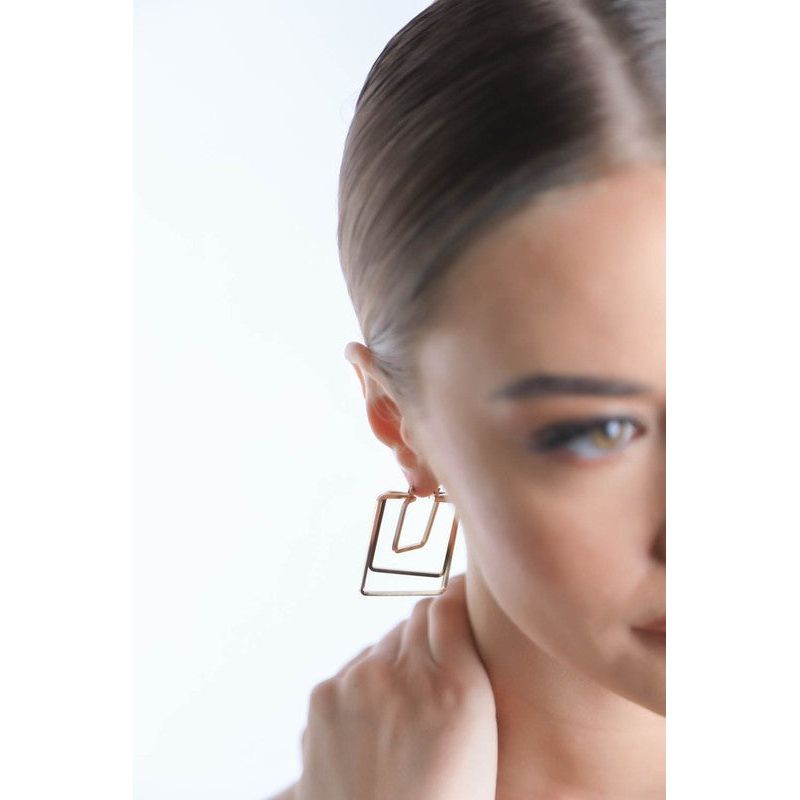 SQUARED DROP EARRINGS - TiffanyzKlozet