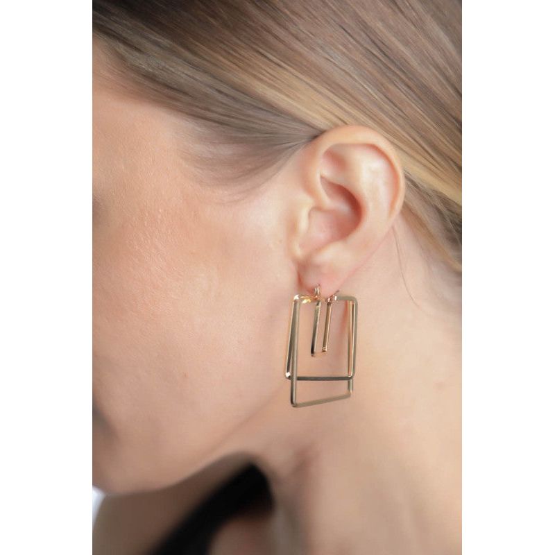 SQUARED DROP EARRINGS - TiffanyzKlozet