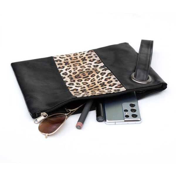 Leopard Dual Tone Clutch - TiffanyzKlozet