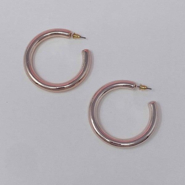 Colored Tube Hoop Earrings - TiffanyzKlozet