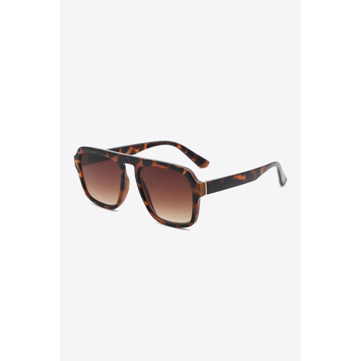 Tortoiseshell Square Polycarbonate Frame Sunglasses - TiffanyzKlozet