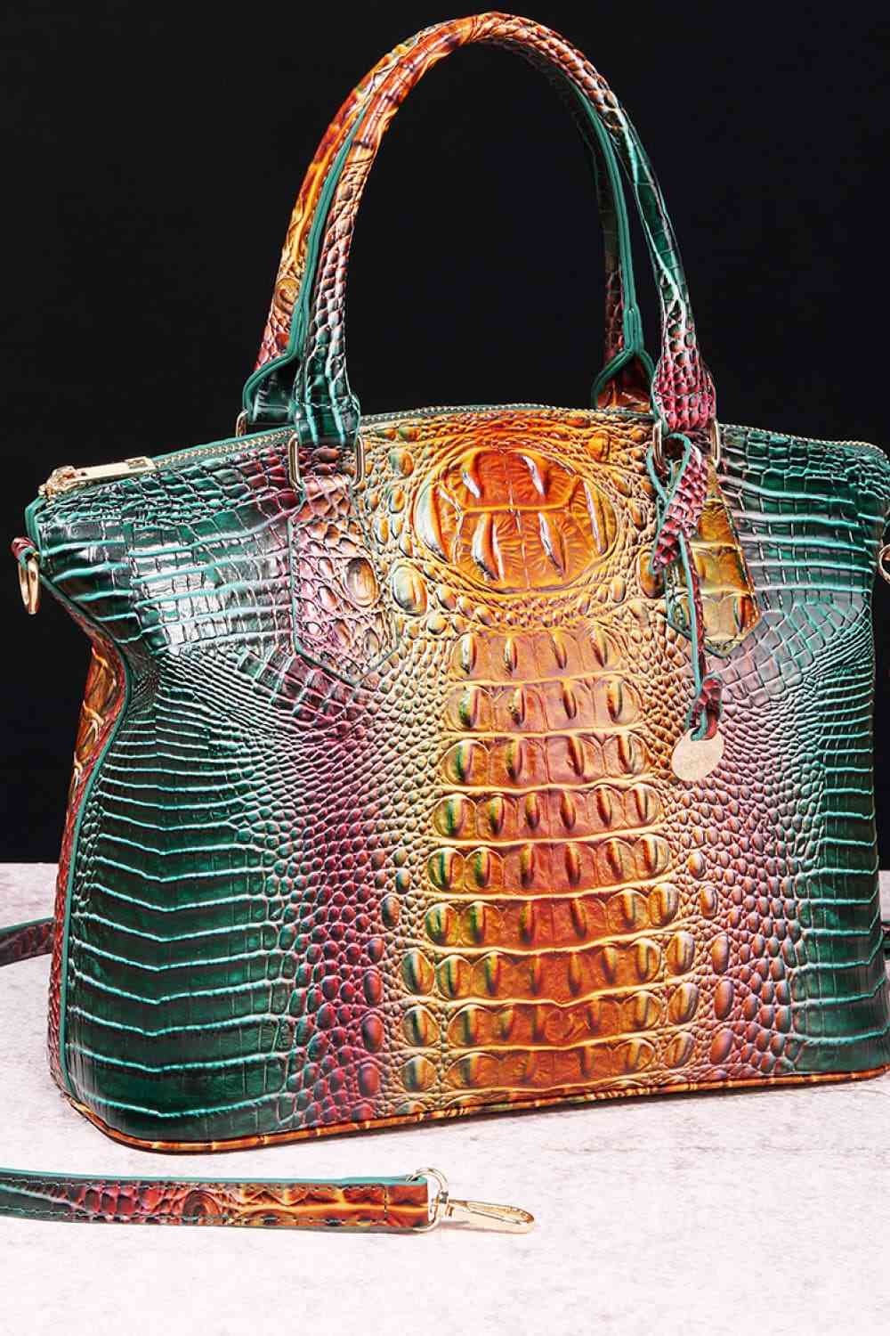 Gradient PU Leather Handbag - TiffanyzKlozet