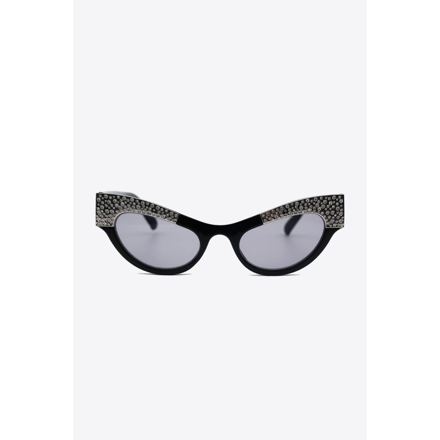 UV400 Rhinestone Trim Cat-Eye Sunglasses - TiffanyzKlozet