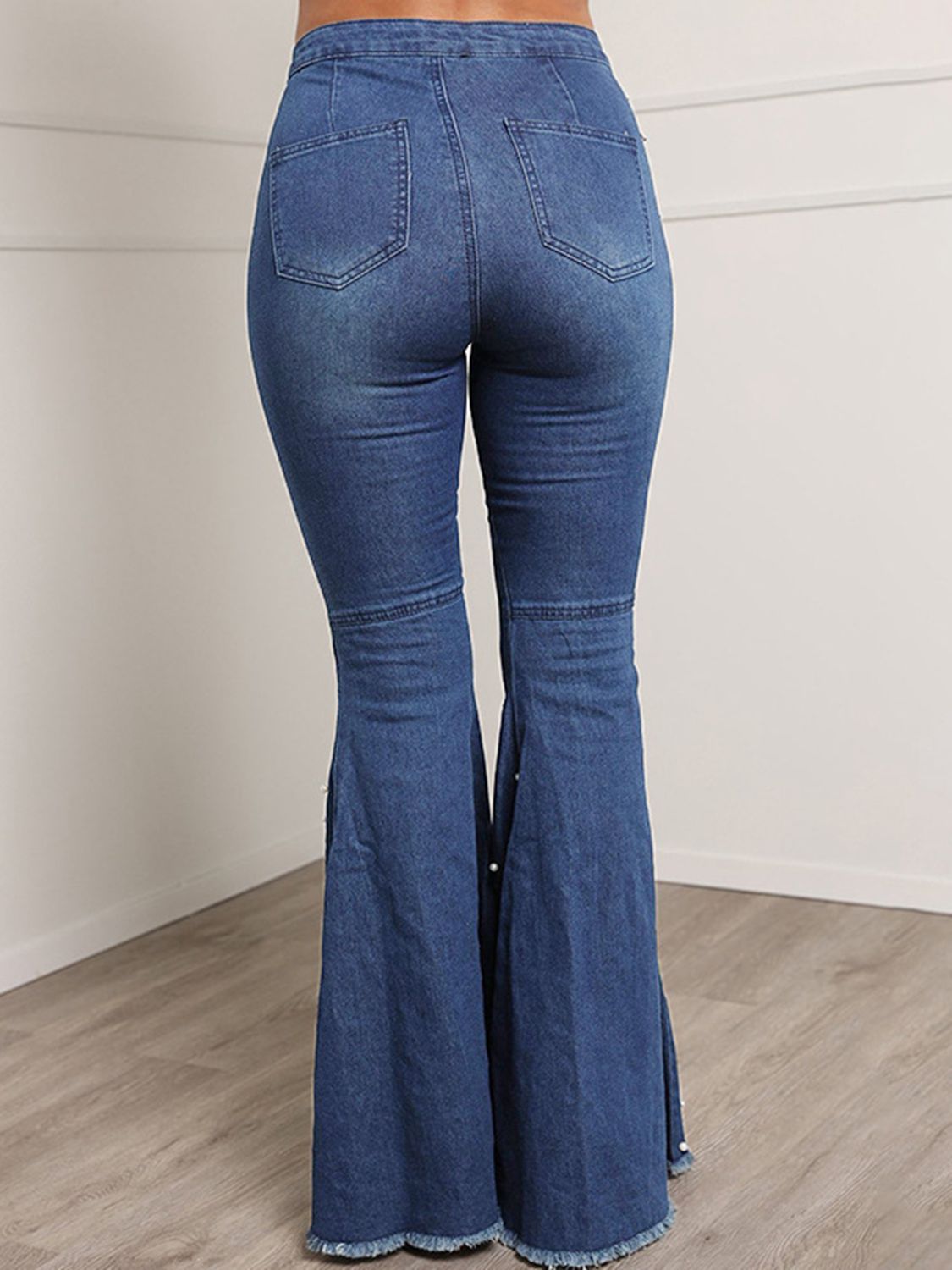Button Fly Flare Jeans - TiffanyzKlozet