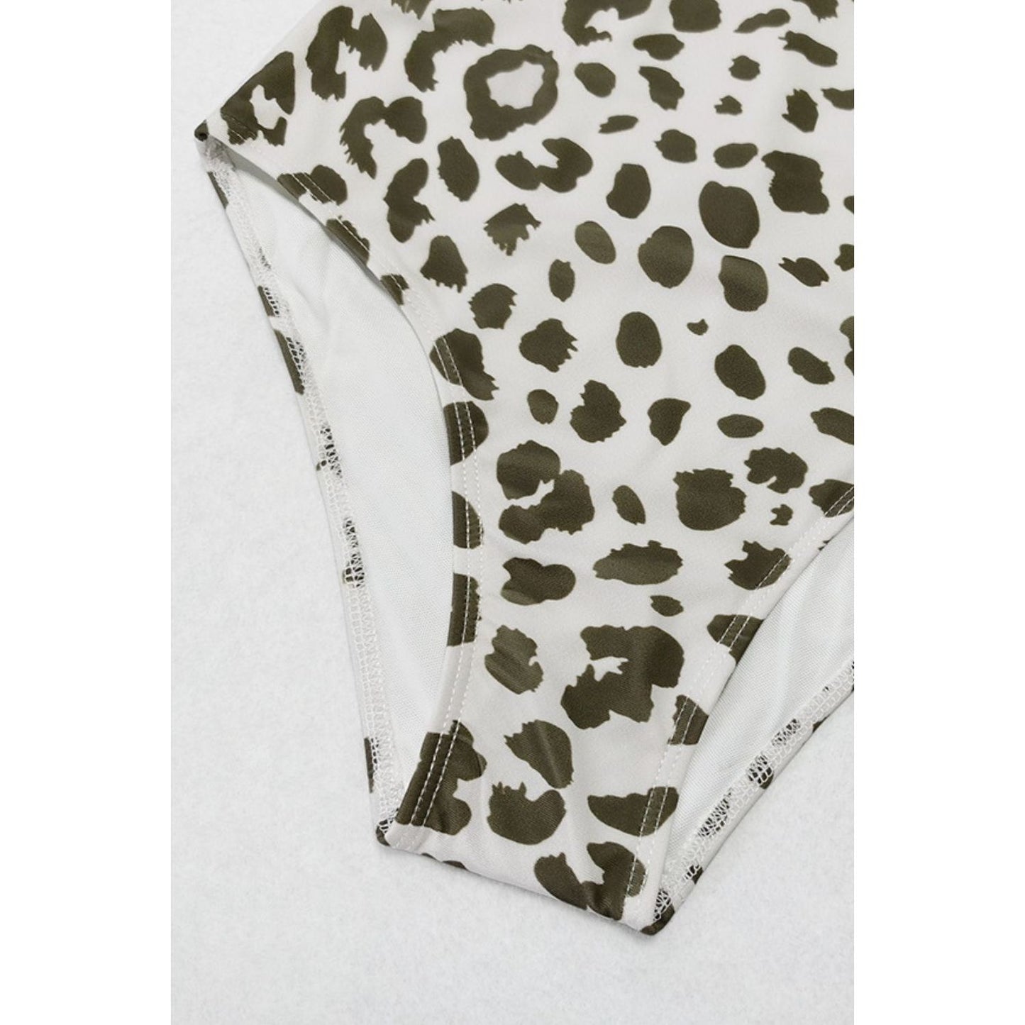 Leopard Print Cutout Lined One-Piece Swimsuit - TiffanyzKlozet