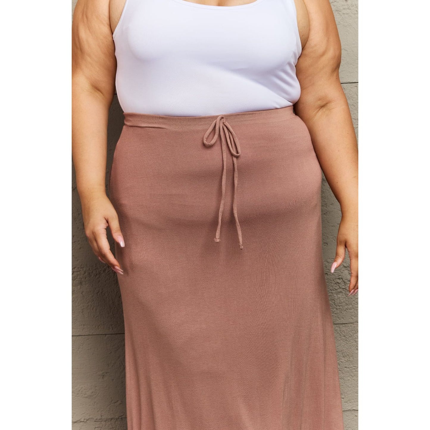 Culture Code For The Day Full Size Flare Maxi Skirt in Chocolate - TiffanyzKlozet