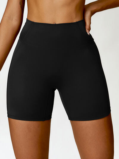 High Waist Active Shorts - TiffanyzKlozet