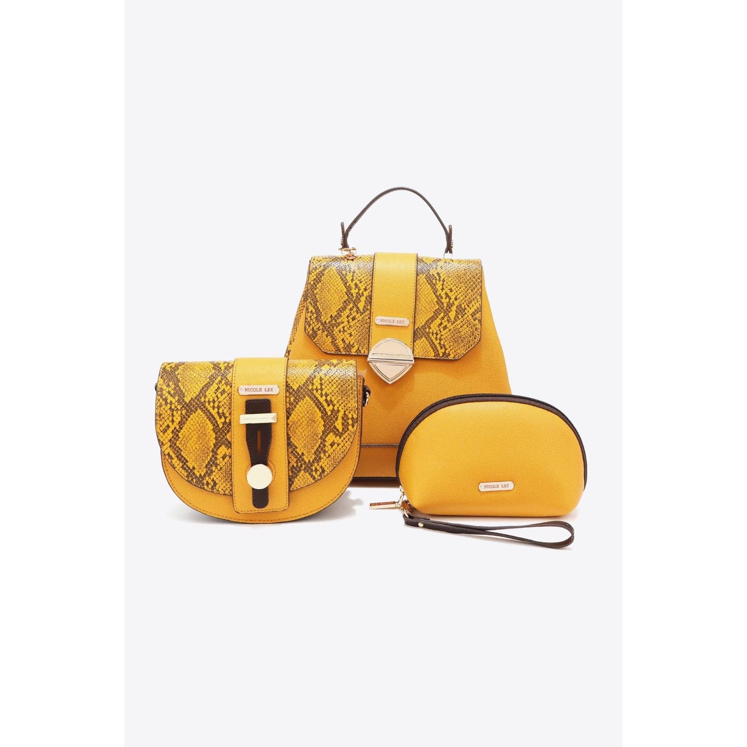 Nicole Lee USA Python 3-Piece Bag Set - TiffanyzKlozet