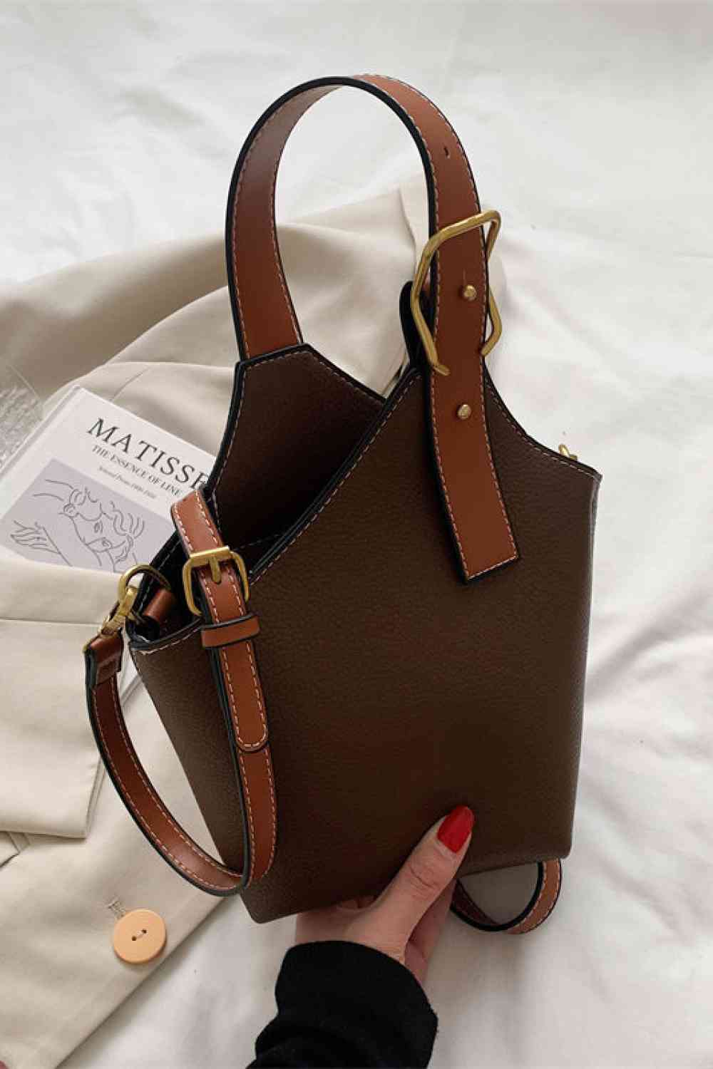 Fashion PU Leather Bucket Bag - TiffanyzKlozet