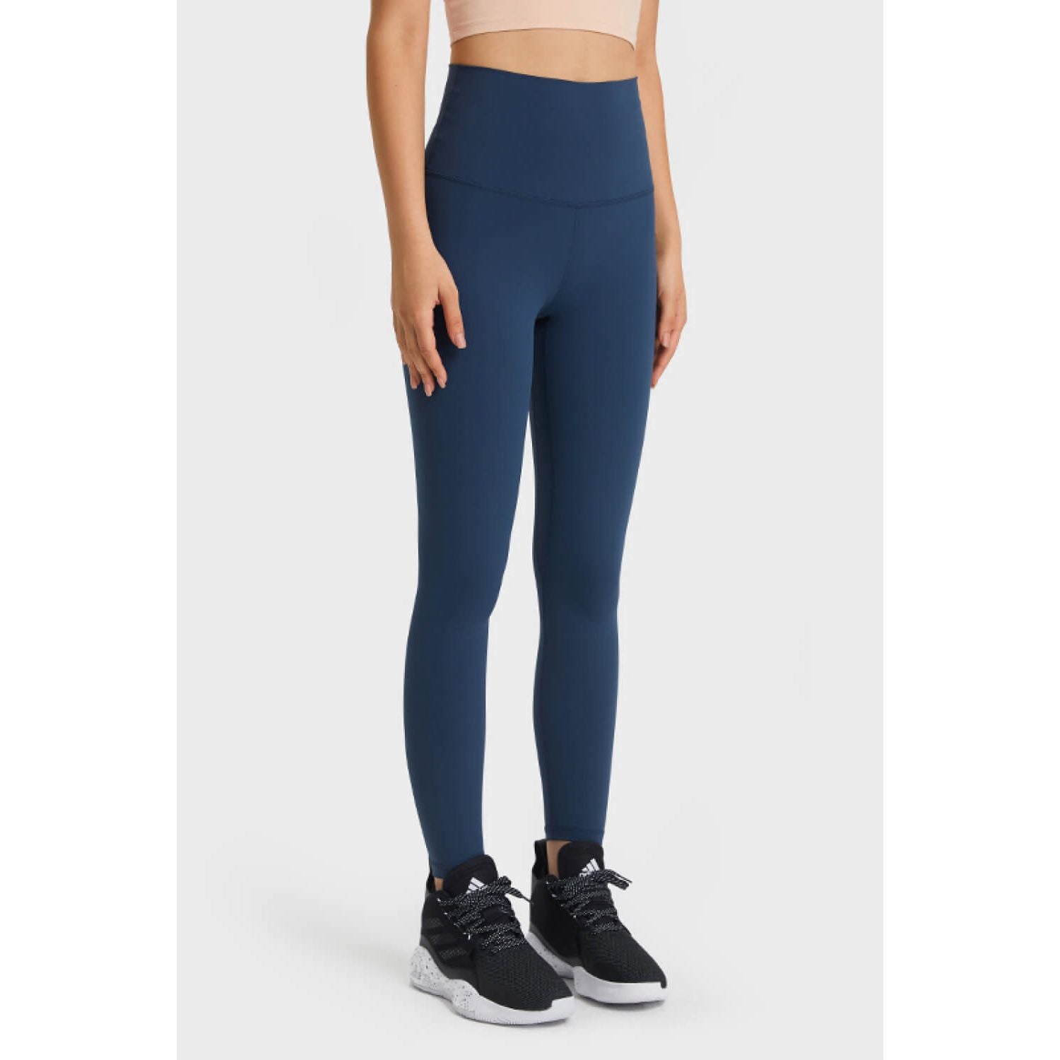 Feel Like Skin Elastic Waistband Yoga Leggings - TiffanyzKlozet