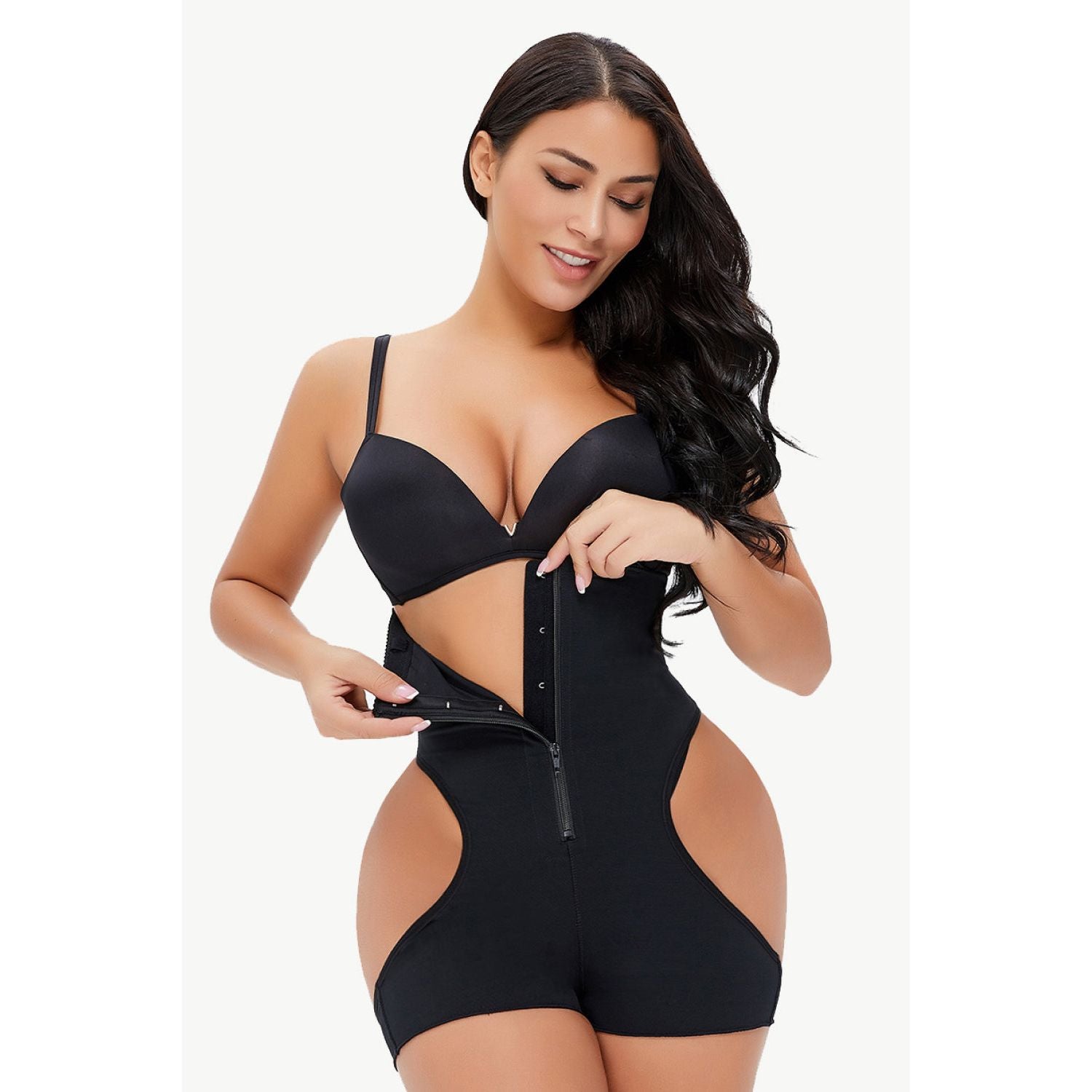 Full Size Cutout Under-Bust Shaping Bodysuit - TiffanyzKlozet