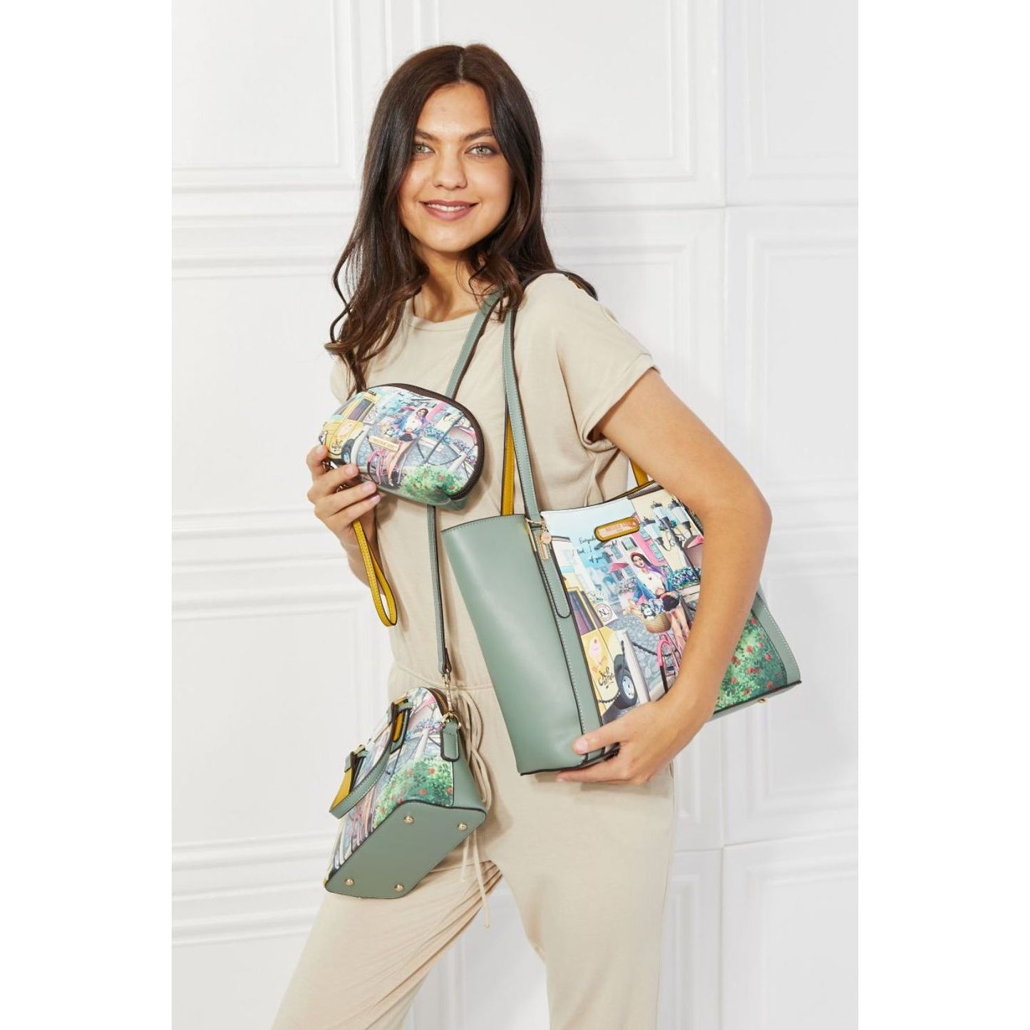 Nicole Lee USA Around The World Handbag Set - TiffanyzKlozet