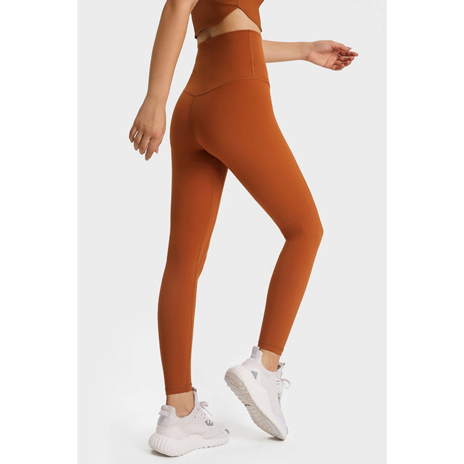 Feel Like Skin Elastic Waistband Yoga Leggings - TiffanyzKlozet