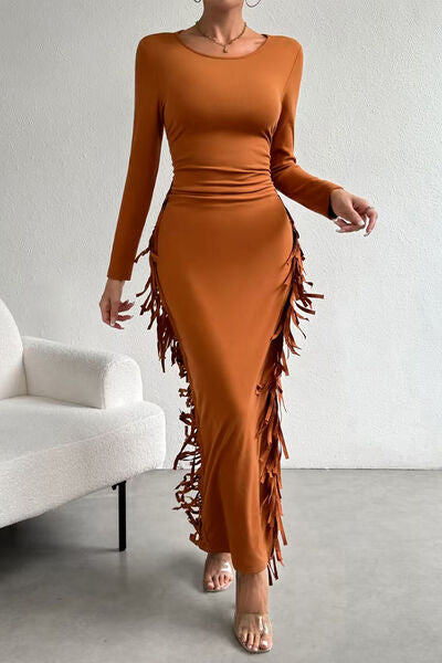 Monica Fringe Wrap Dress - TiffanyzKlozet