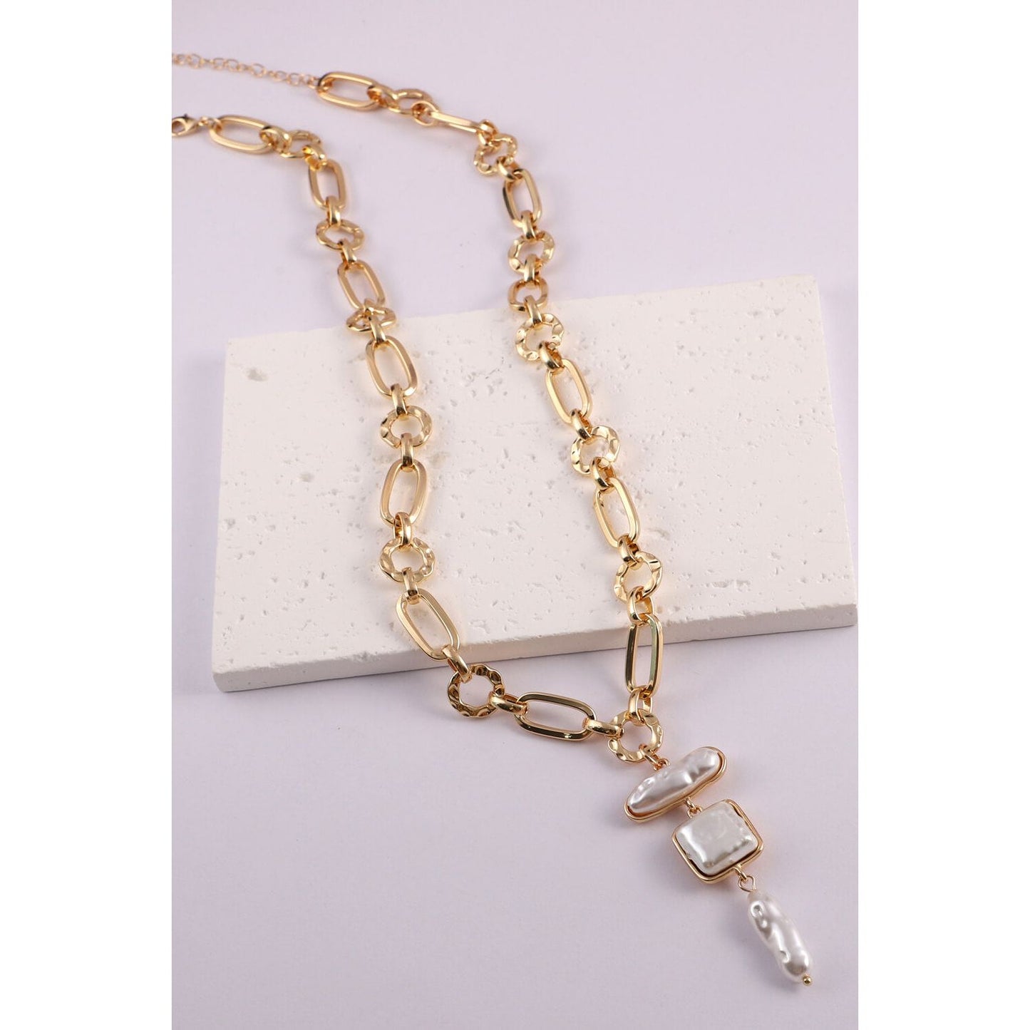 Freshwater Pearl Chunky Chain Necklace - TiffanyzKlozet