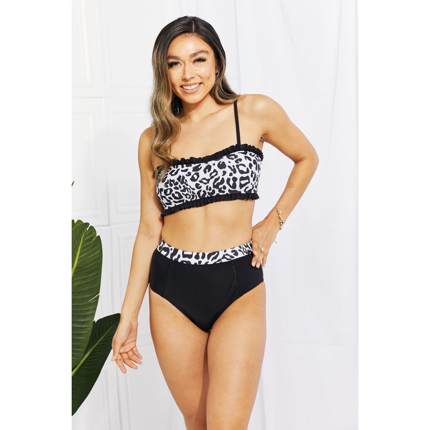 Frilled Leopard Bikini Set - TiffanyzKlozet