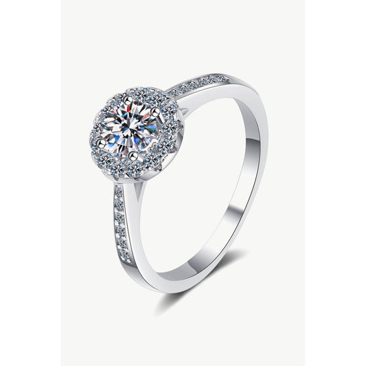 Moissanite 925 Sterling Silver Adjustable Ring - TiffanyzKlozet