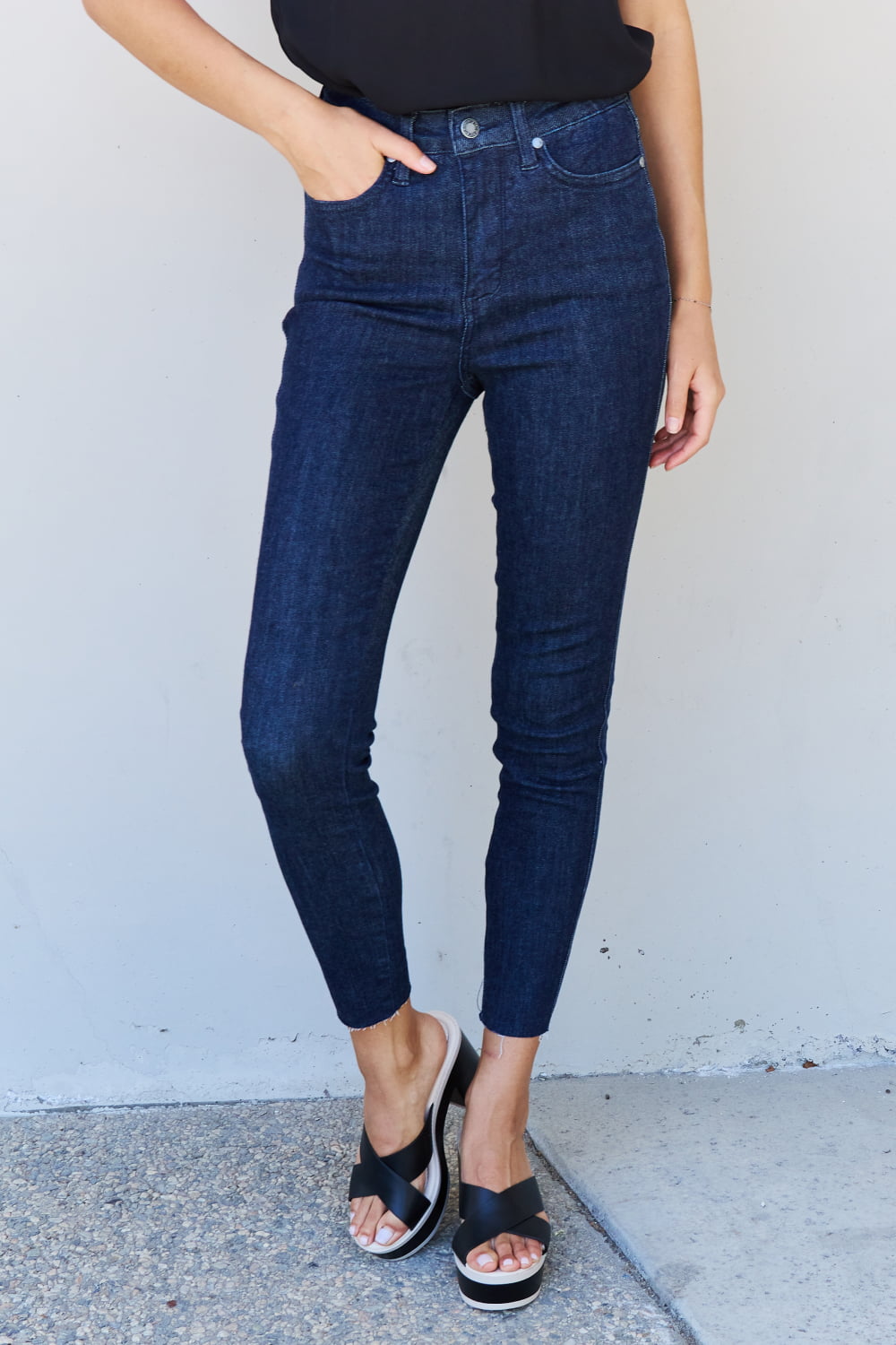 Judy Blue Esme Full Size Tummy Control High Waist Skinny Jeans - TiffanyzKlozet