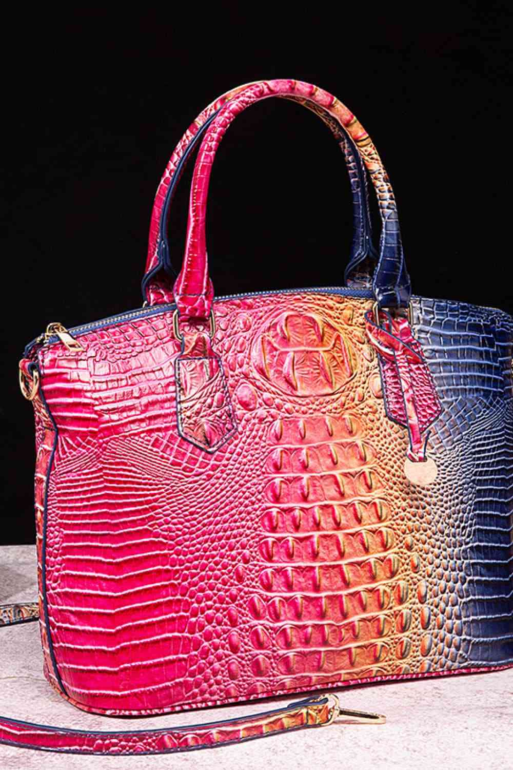 Gradient PU Leather Handbag - TiffanyzKlozet