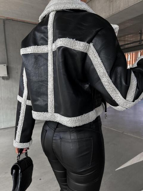 Collared Buckle Detail Jacket - TiffanyzKlozet