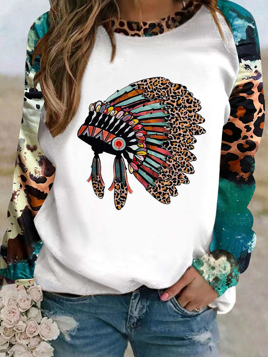 Plus Size Printed Raglan Sleeve Graphic T-Shirt - TiffanyzKlozet