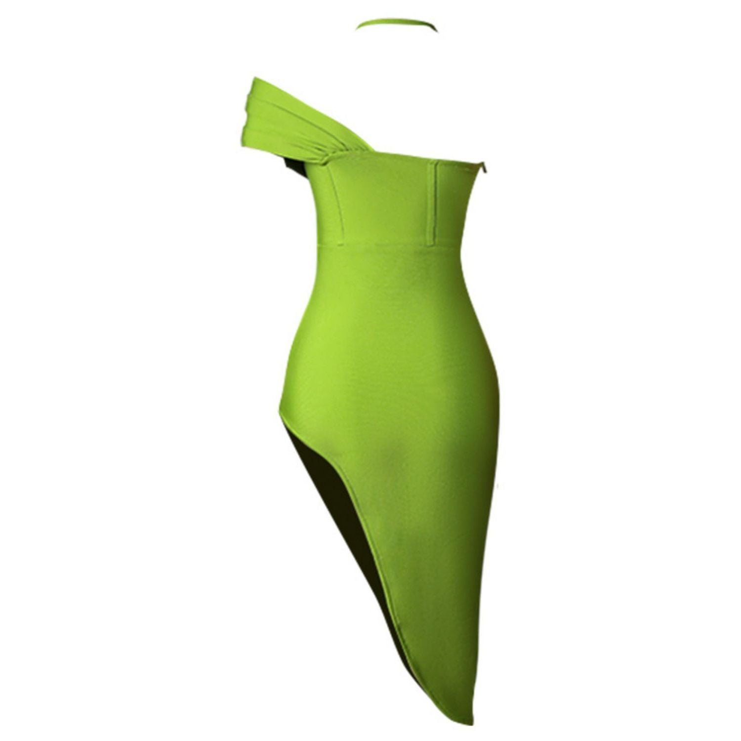 Halter Neck Seam Detail Split Dress - TiffanyzKlozet