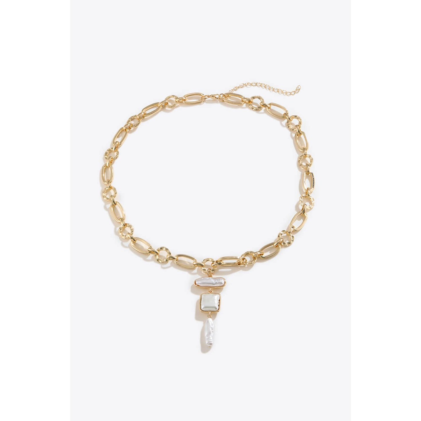 Freshwater Pearl Chunky Chain Necklace - TiffanyzKlozet